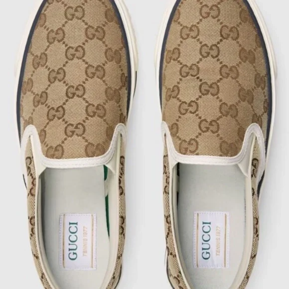 Gucci Men\'s Tennis 1977 Slip-On Beige Ebony size 12 Buy Gucci Tennis 1977 Slip-On  main image 3